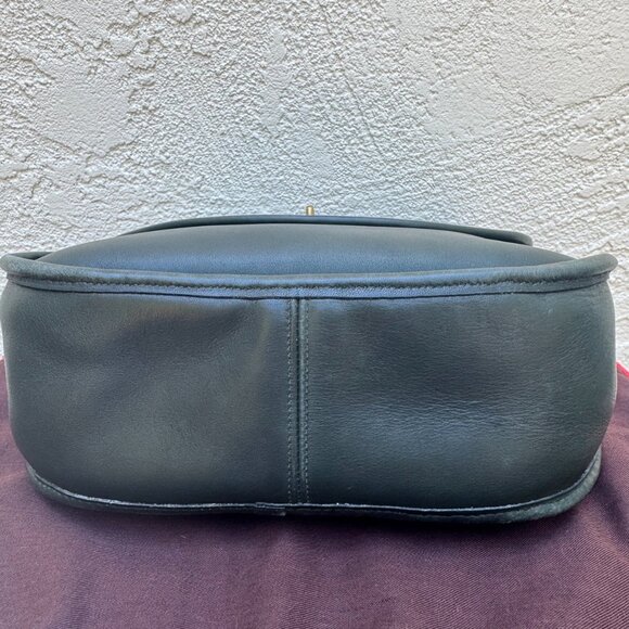 Auth Vintage 1990s Large Coach 9865 Forrest Green Plaza Crossbody Bag - Picture 8 of 14